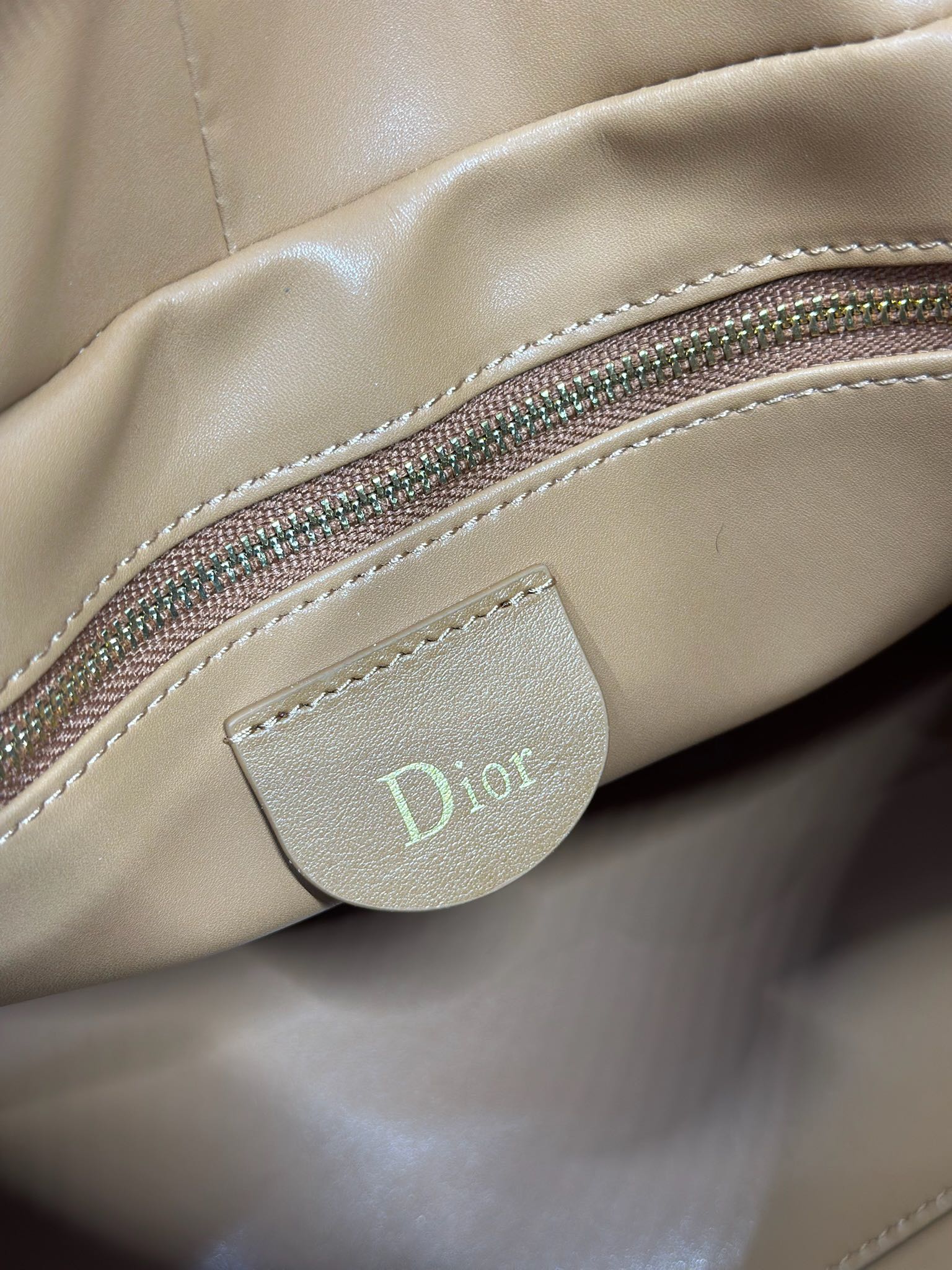 DIOR 26S CANNAGE GRANVILLE BAG 34 IN LIGHT BROWN CALFSKIN