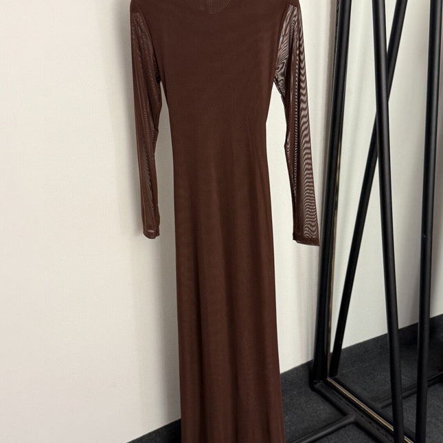 DIOR 25S LONG-SLEEVE MESH DRESS 821