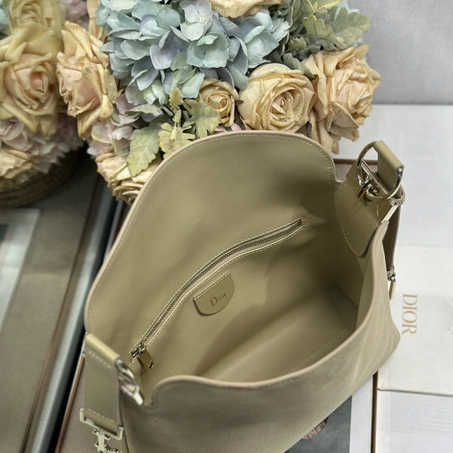 DIOR 26S DIORLY BAG 28 IN BEIGE SUEDE