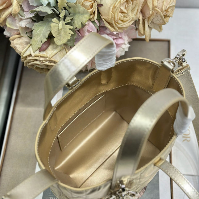 DIOR 26S TOUJOURS BAG 18 IN GOLD CALFSKIN
