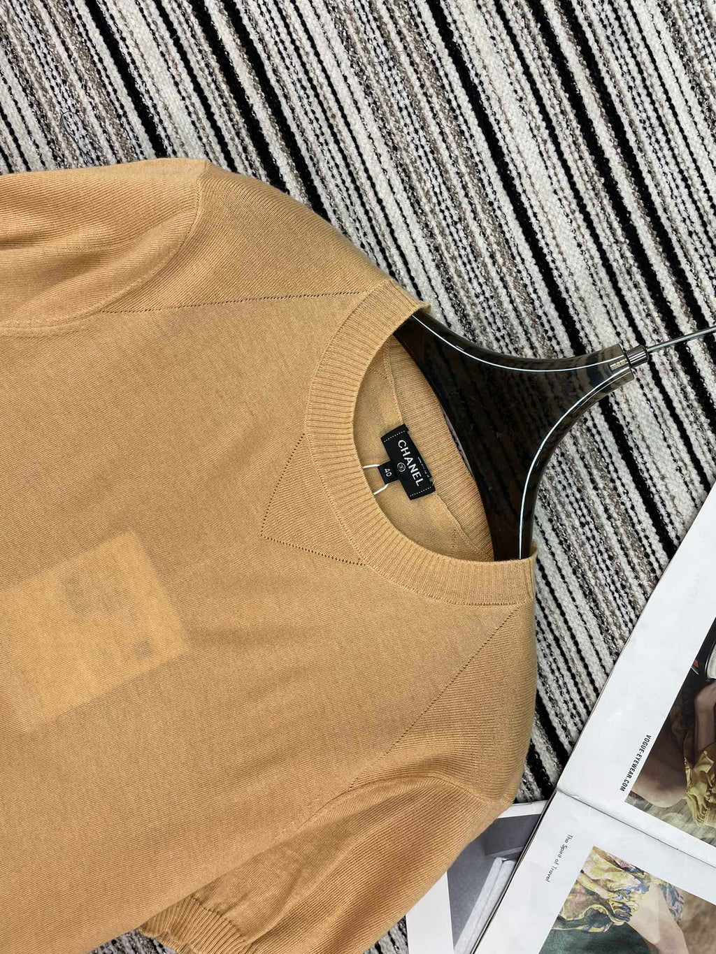 CHANEL 26S SHORT-SLEEVE KNIT TOP 896