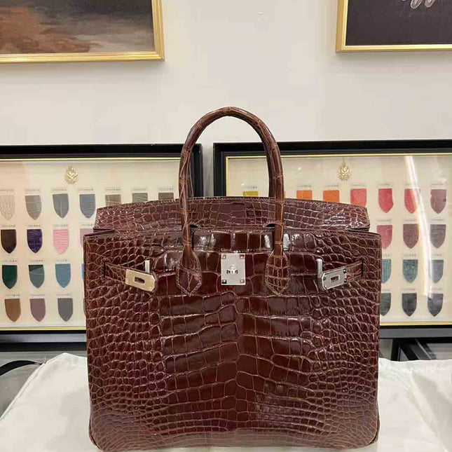 HM BIRKIN 35 IN CHOCOLATE CALFSKIN CUSTOMIZED TO CUSTOMER REQUEST