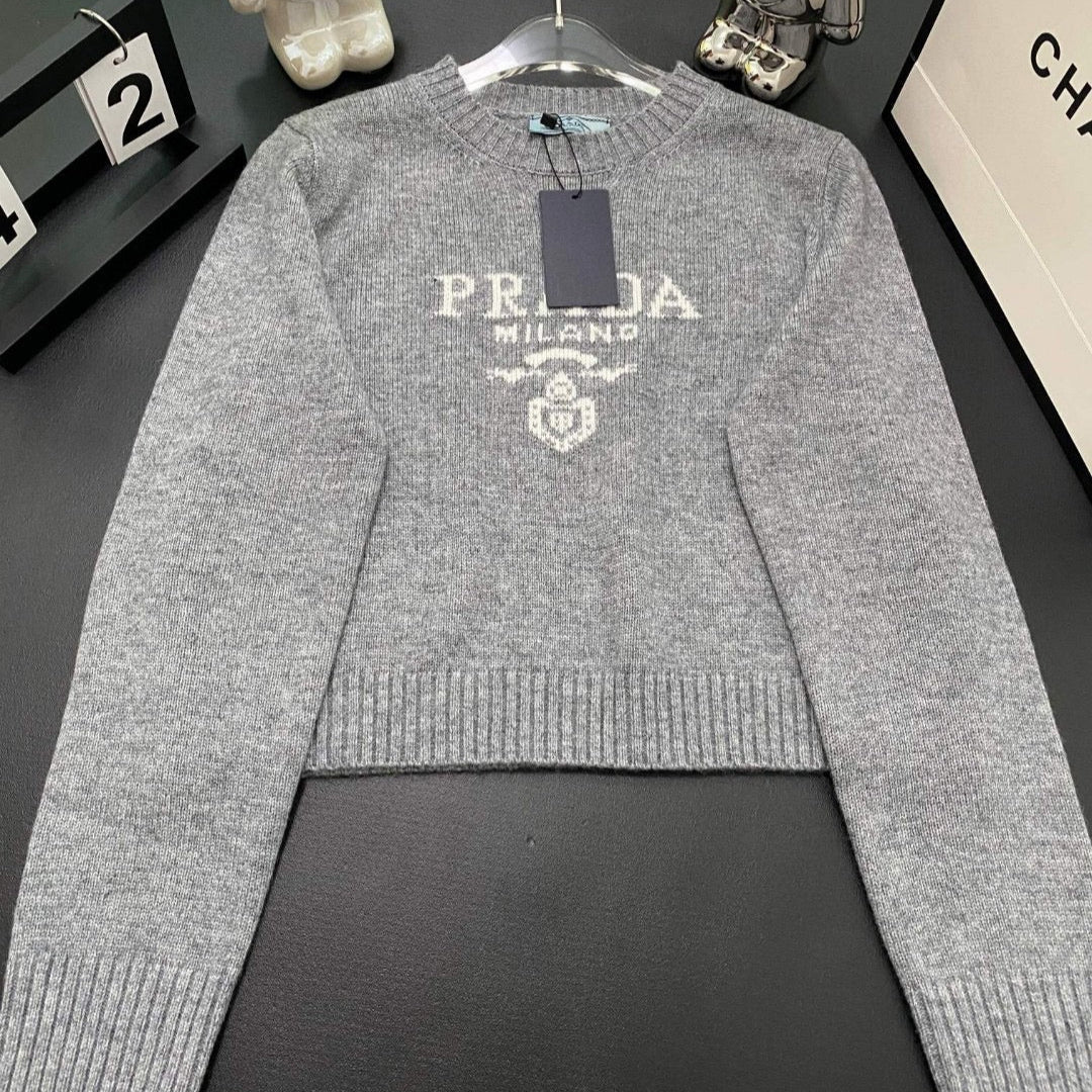 PRA SWEATER IN GREY WOOL