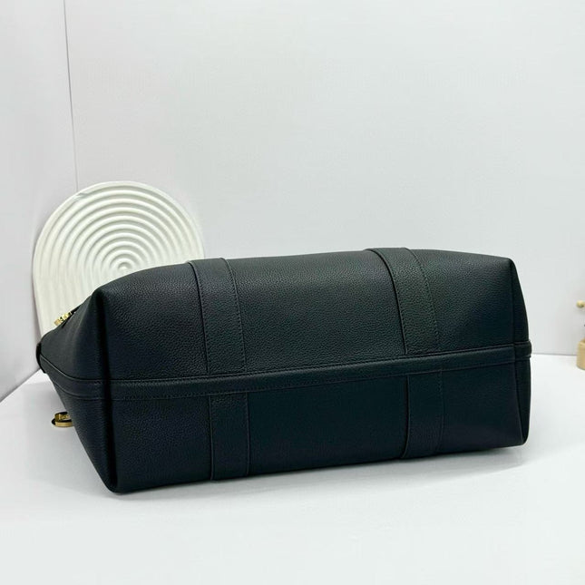 LP GHIERA SHOPPER BAG 40 IN BLACK CALFSKIN