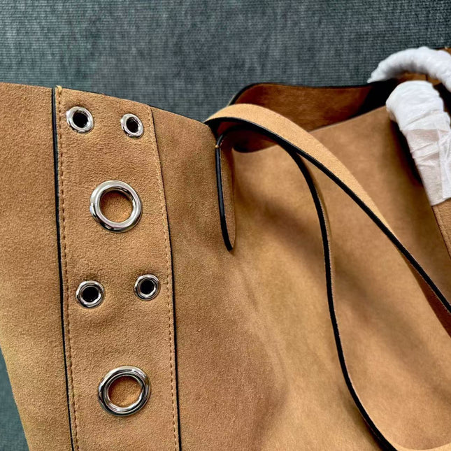 GARAVANI NELLCOTE SHOULDER BAG IN 40 BROWN SUEDE TP3