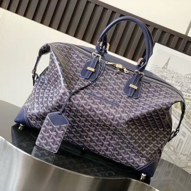 GOYARD BOEING 45 DUFFLE BAG IN NAVY BLUE GOYARDINE CANVAS