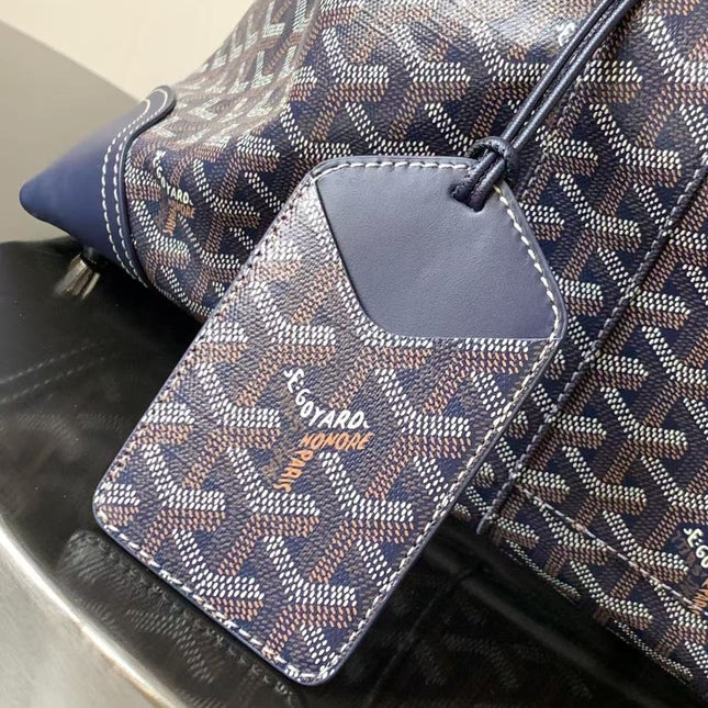 GOYARD BOEING 45 DUFFLE BAG IN NAVY BLUE GOYARDINE CANVAS