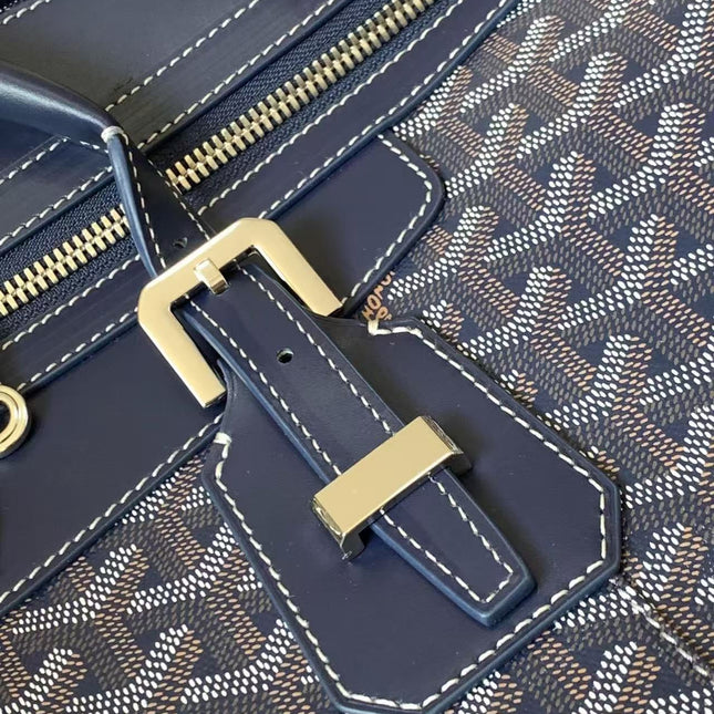 GOYARD BOEING 45 DUFFLE BAG IN NAVY BLUE GOYARDINE CANVAS