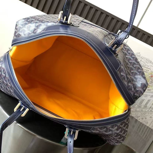 GOYARD BOEING 45 DUFFLE BAG IN NAVY BLUE GOYARDINE CANVAS