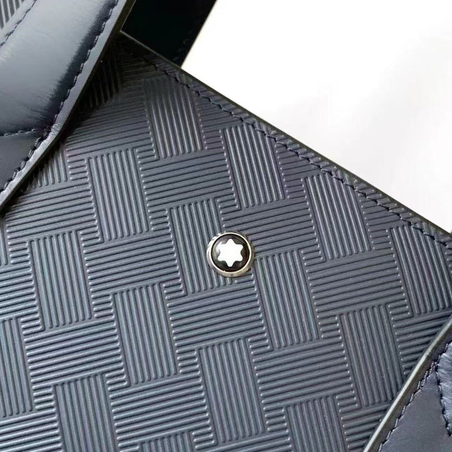 MONTBLANC EXTREME BRIEFCASE 37 IN NAVY BLUE CALFSKIN