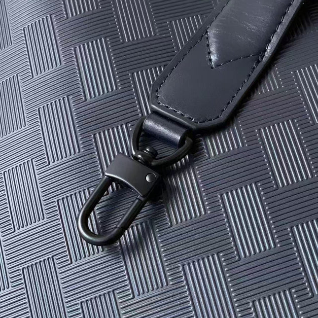 MONTBLANC EXTREME BRIEFCASE 37 IN NAVY BLUE CALFSKIN