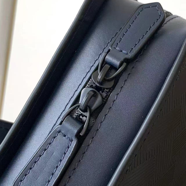 MONTBLANC EXTREME BRIEFCASE 37 IN NAVY BLUE CALFSKIN