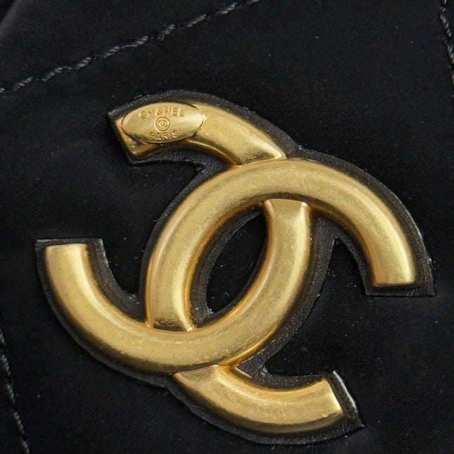 CHANEL MINI BOW BAG 26 IN BLACK VELVET WITH GOLD HARDWARE