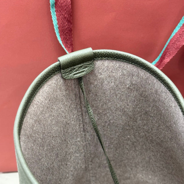 LP GHIERA SHOPPER BAG 40 IN MOSS GREEN CALFSKIN