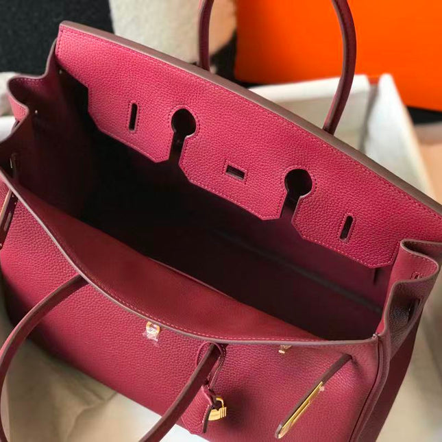 HM BIRKIN 35CM IN SCARLET RED CALFSKIN GOLD HARDWARE