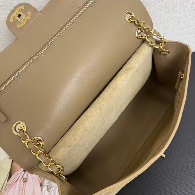 CHANEL 26 CLASSIC FLAP IN BEIGE SUEDE 30726