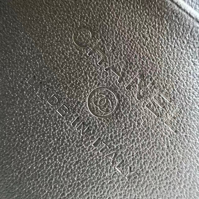CHANEL 26S QUILTED VANITY CASE IN SILVER CAVIAR