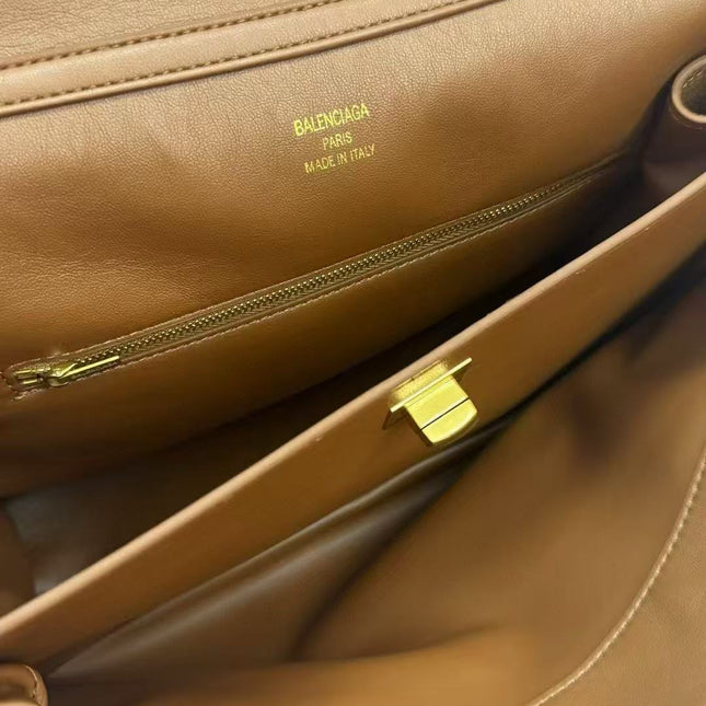 BALENCIAGA 26S BEL AIR BAG IN BROWN SUEDE