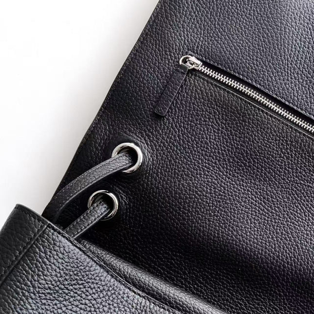CHANEL 26S FLAP SHOULDER BAG IN BLACK CALFSKIN 13826