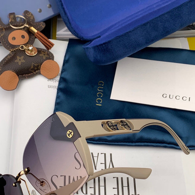 EMBOSSED LOGO SQUARE FRAME SUNGLASSES G0296 IN ACETATE AND METAL