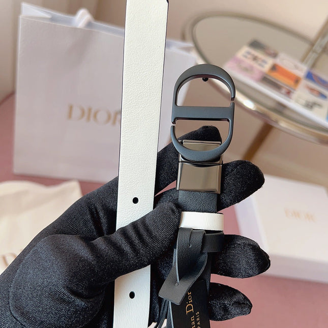DIOR 25S BELT 20 MM IN BLACK CALFSKIN 618008
