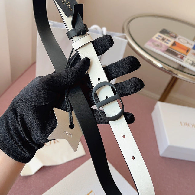 DIOR 25S BELT 20 MM IN BLACK CALFSKIN 618008
