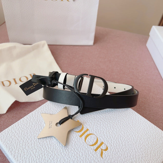 DIOR 25S BELT 20 MM IN BLACK CALFSKIN 618008