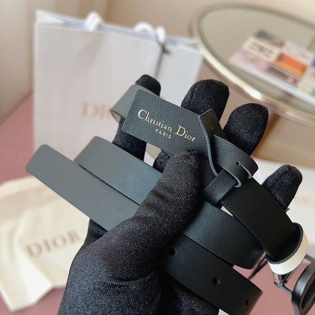 DIOR 25S BELT 20 MM IN BLACK CALFSKIN 618008