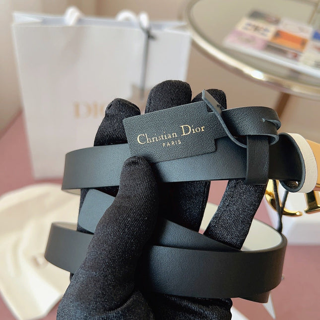 DIOR 25S BELT 20 MM IN BLACK CALFSKIN 618009