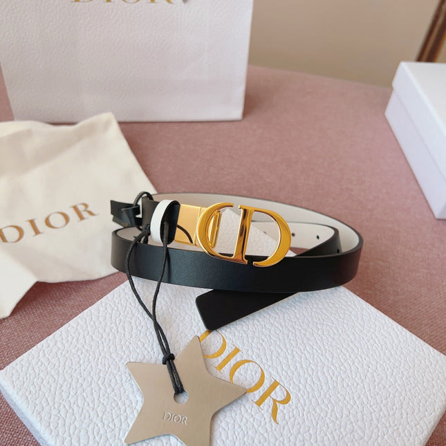 DIOR 25S BELT 20 MM IN BLACK CALFSKIN 618009