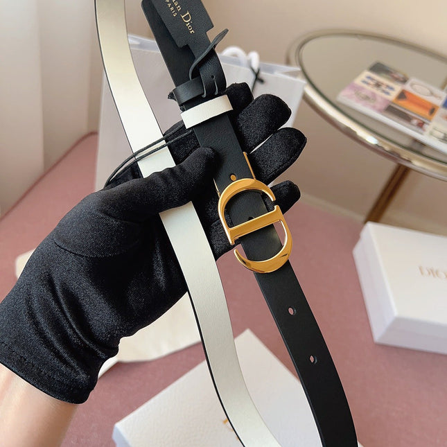 DIOR 25S BELT 20 MM IN BLACK CALFSKIN 618009
