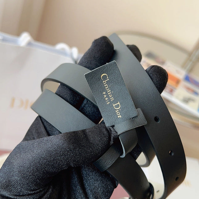 DIOR 25S BELT 20 MM IN BLACK CALFSKIN 618011
