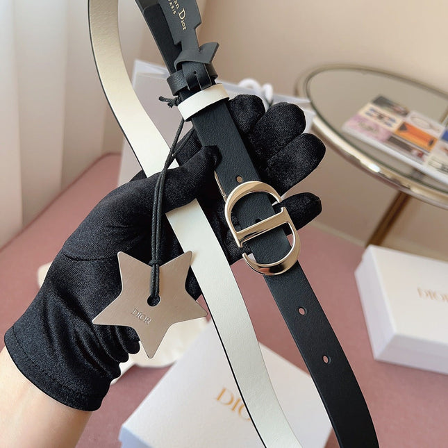 DIOR 25S BELT 20 MM IN BLACK CALFSKIN 618011
