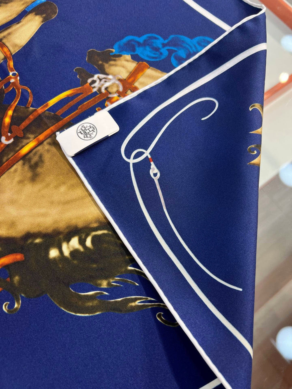 HERMES 26S PRINTED SQUARE SCARF 88 IN SILK 309925