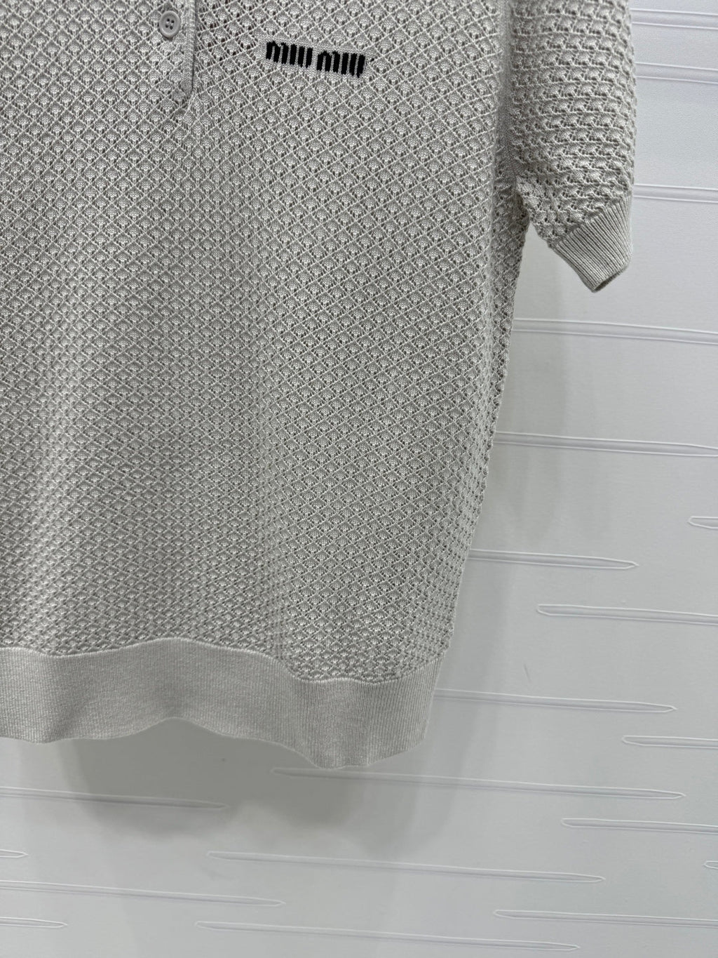 MIUMIU SHORT-SLEEVE KNIT POLO 269487