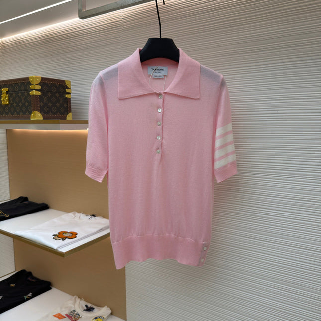 THOM 26S SHORT SLEEVE POLO KNIT TOP STYLE 241