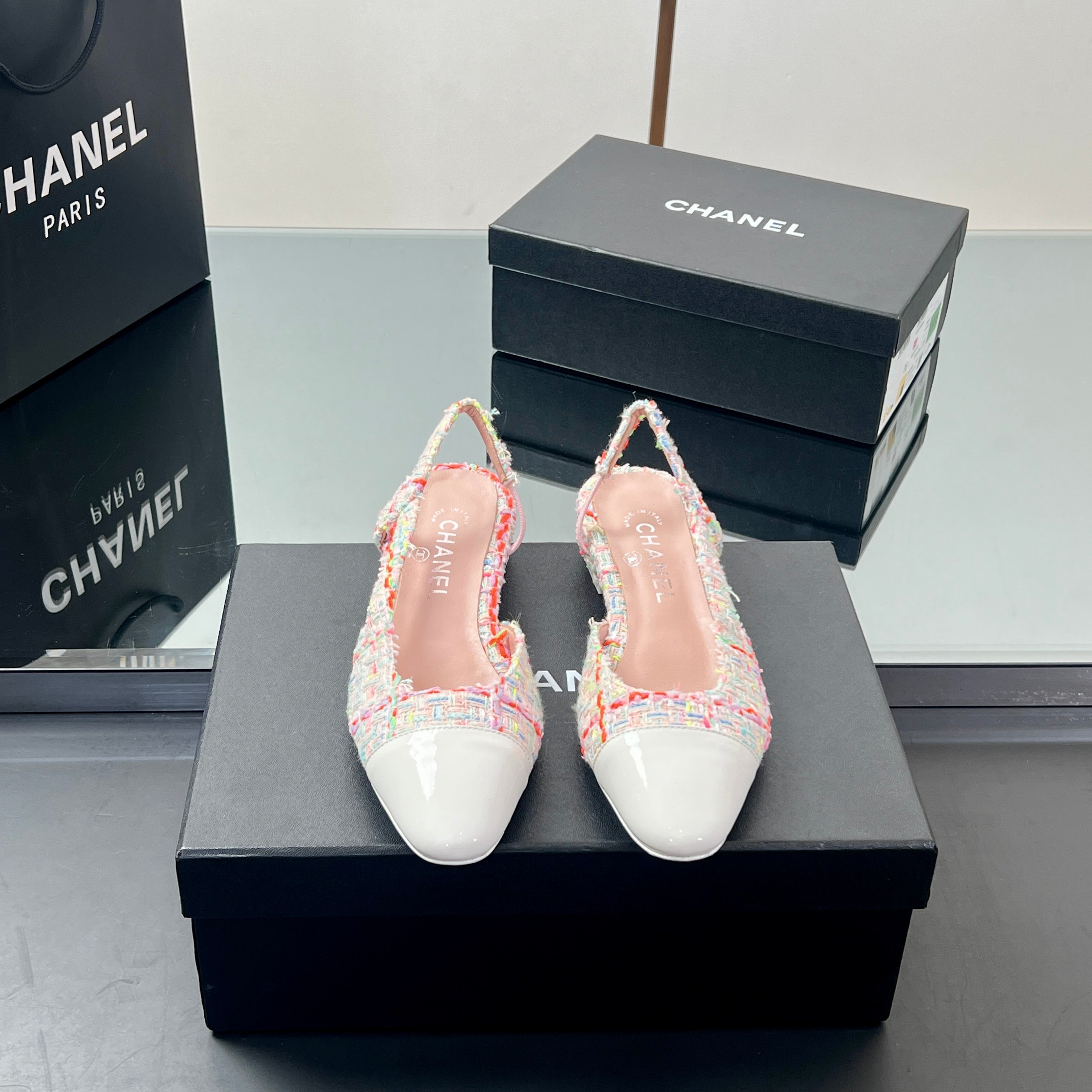 CC SLINGBACK 25S 25 MM IN MULTICOLOR TWEED
