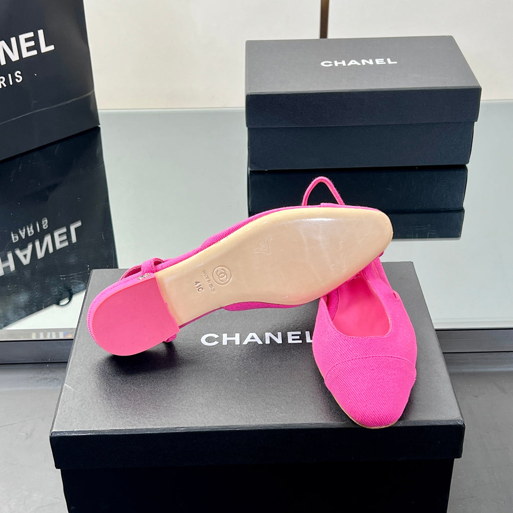 CC SLINGBACK 25S 25 MM IN PINK FABRIC