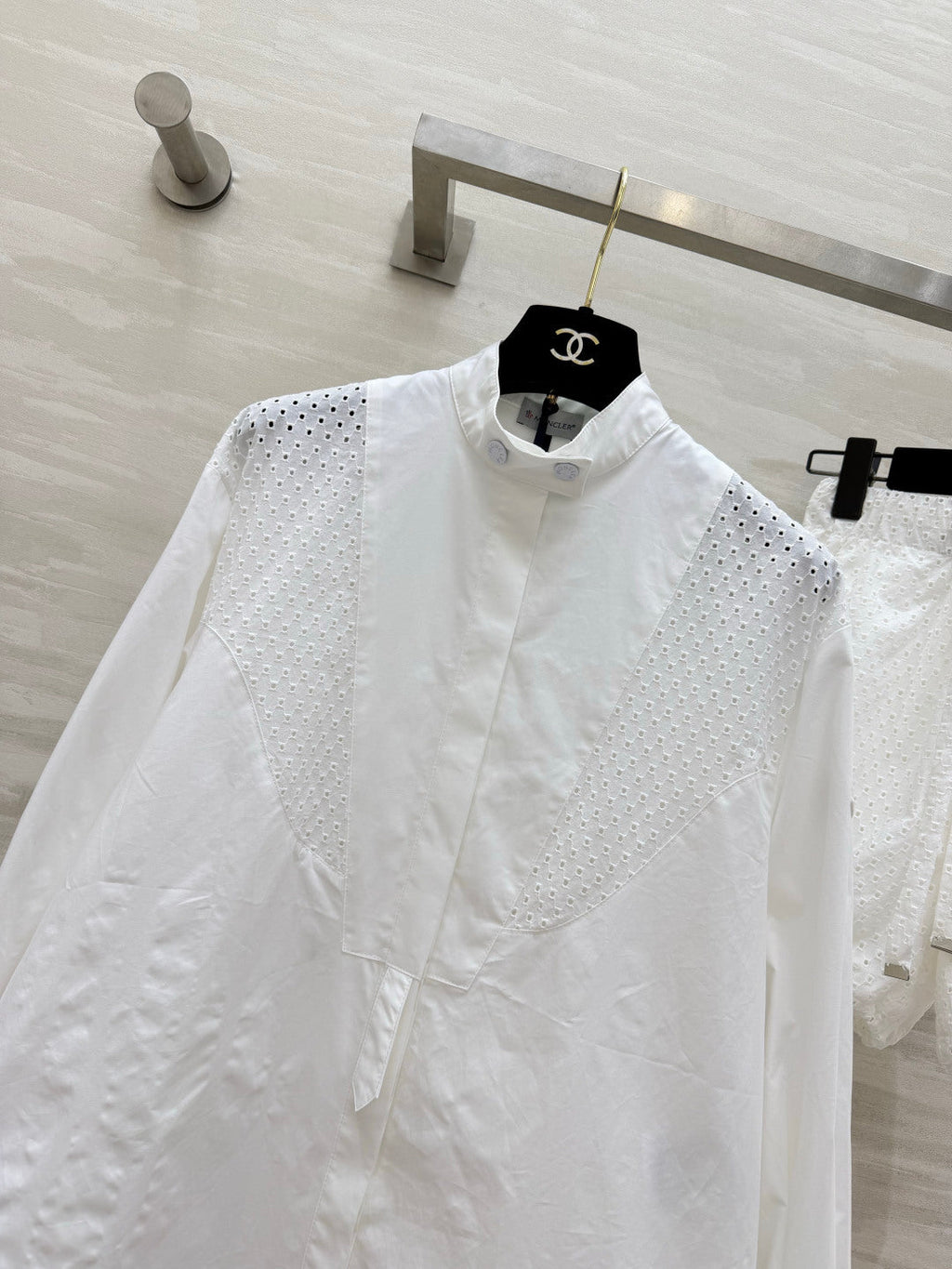 MONCLER 26S LONG-SLEEVE SHIRT & SHORT SET 686