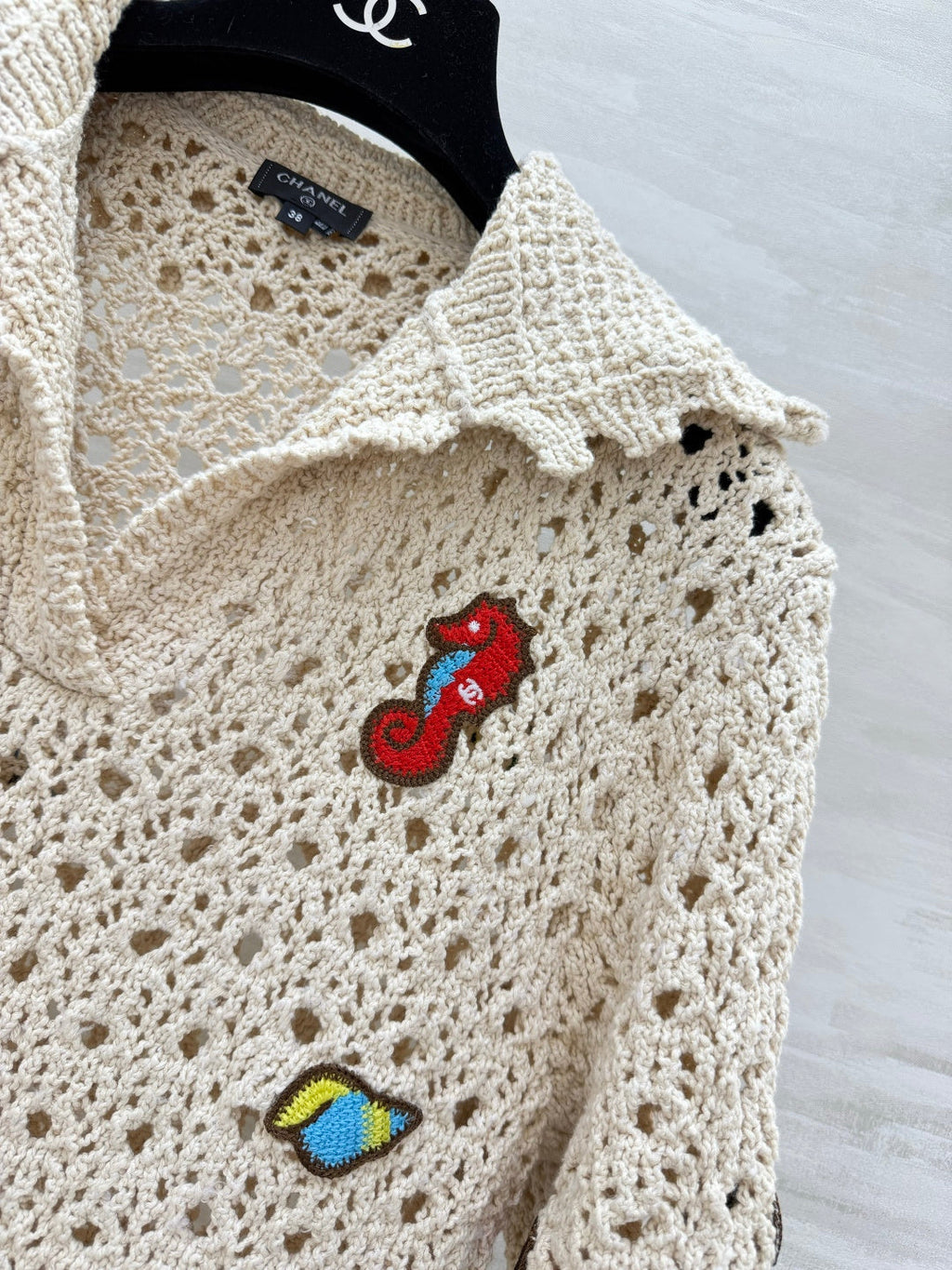 CHANEL 26S KNIT COLLARED TOP 1424