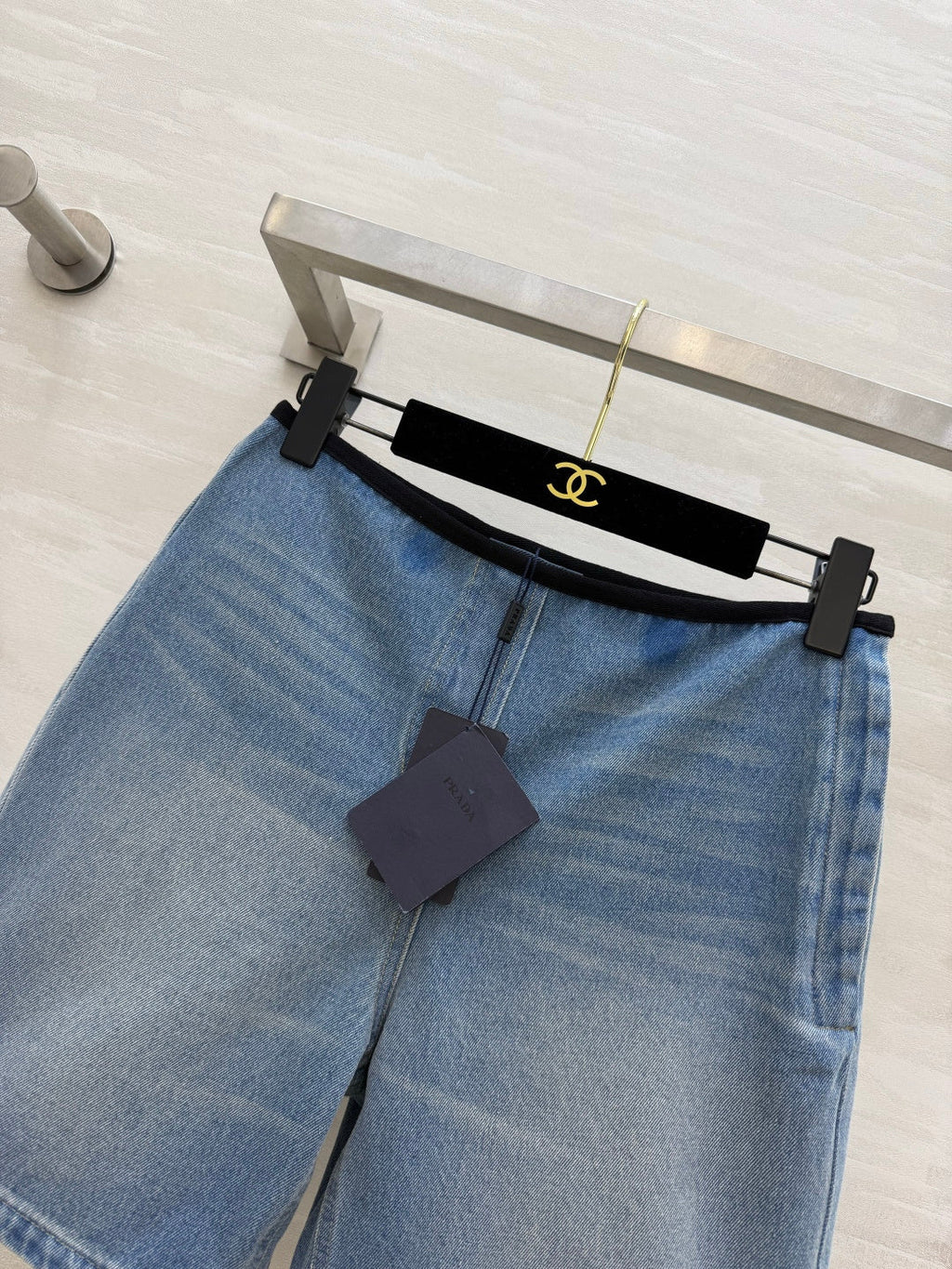 PRADA 26S DENIM SHORTS 1052