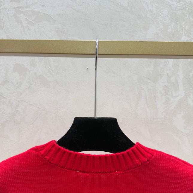 DIOR 25S LONG-SLEEVE KNIT CREWNECK SWEATER 641