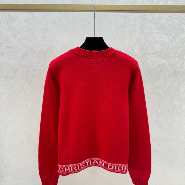 DIOR 25S LONG-SLEEVE KNIT CREWNECK SWEATER 641
