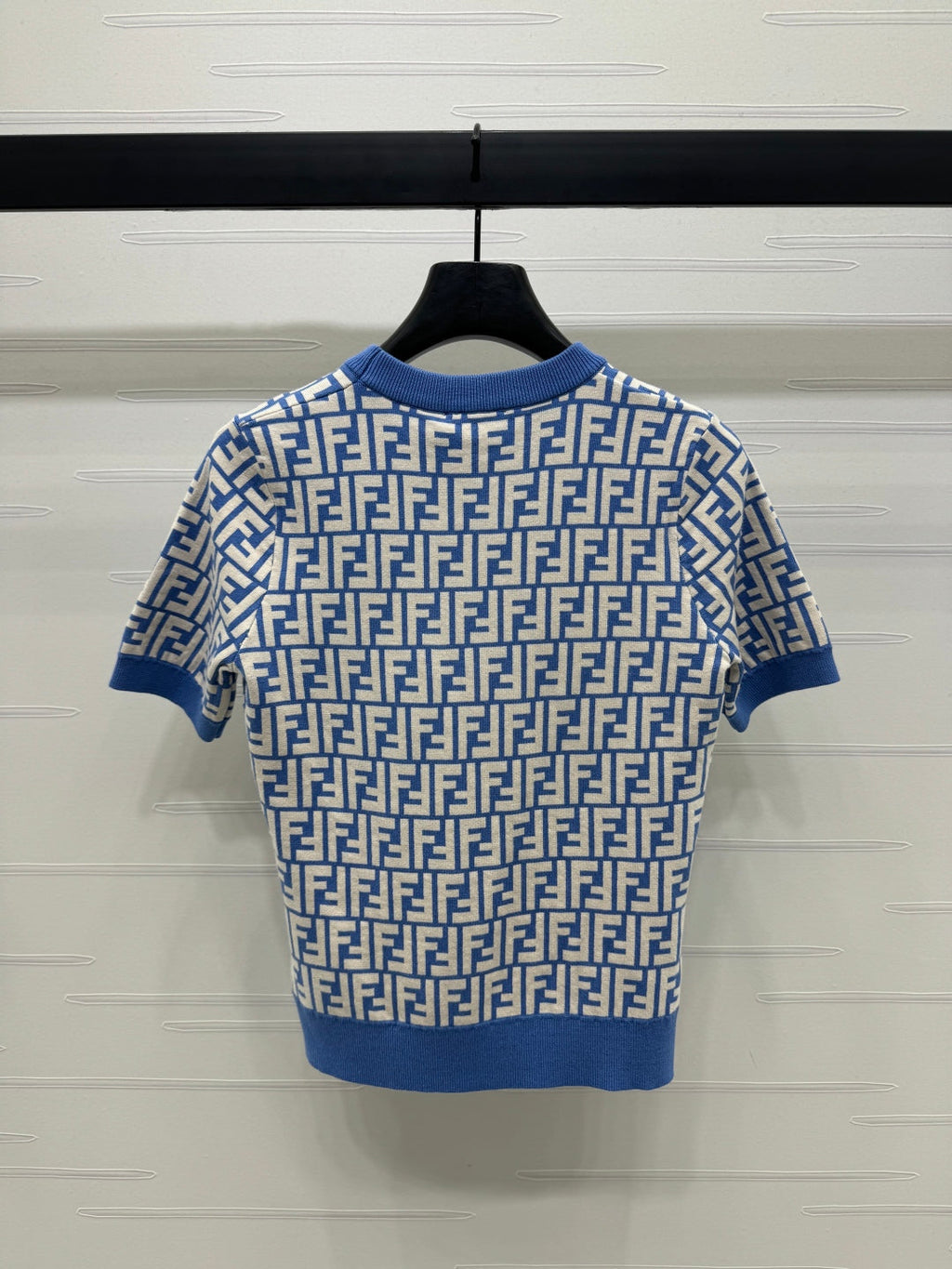 FEND 25S FLORAL LOGO KNIT SHORT SLEEVE SHIRT 264224