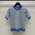 FEND 25S FLORAL LOGO KNIT SHORT SLEEVE SHIRT 264224