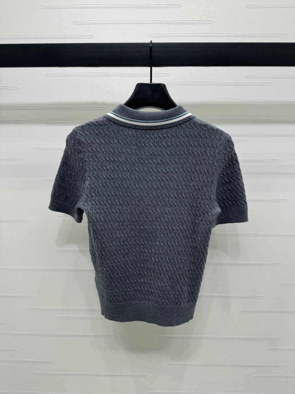 MIUMIU KNITTED POLO SHIRT WHITE 274839