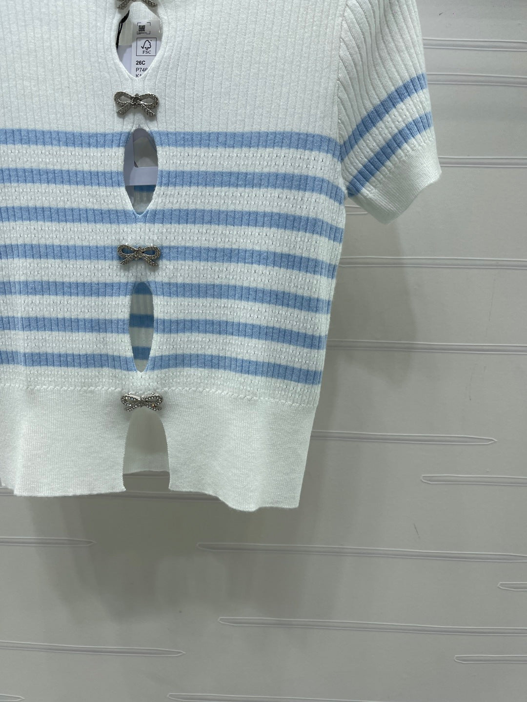 CHANEL 26S SHORT-SLEEVED KNIT SHIRT STYLE 1168