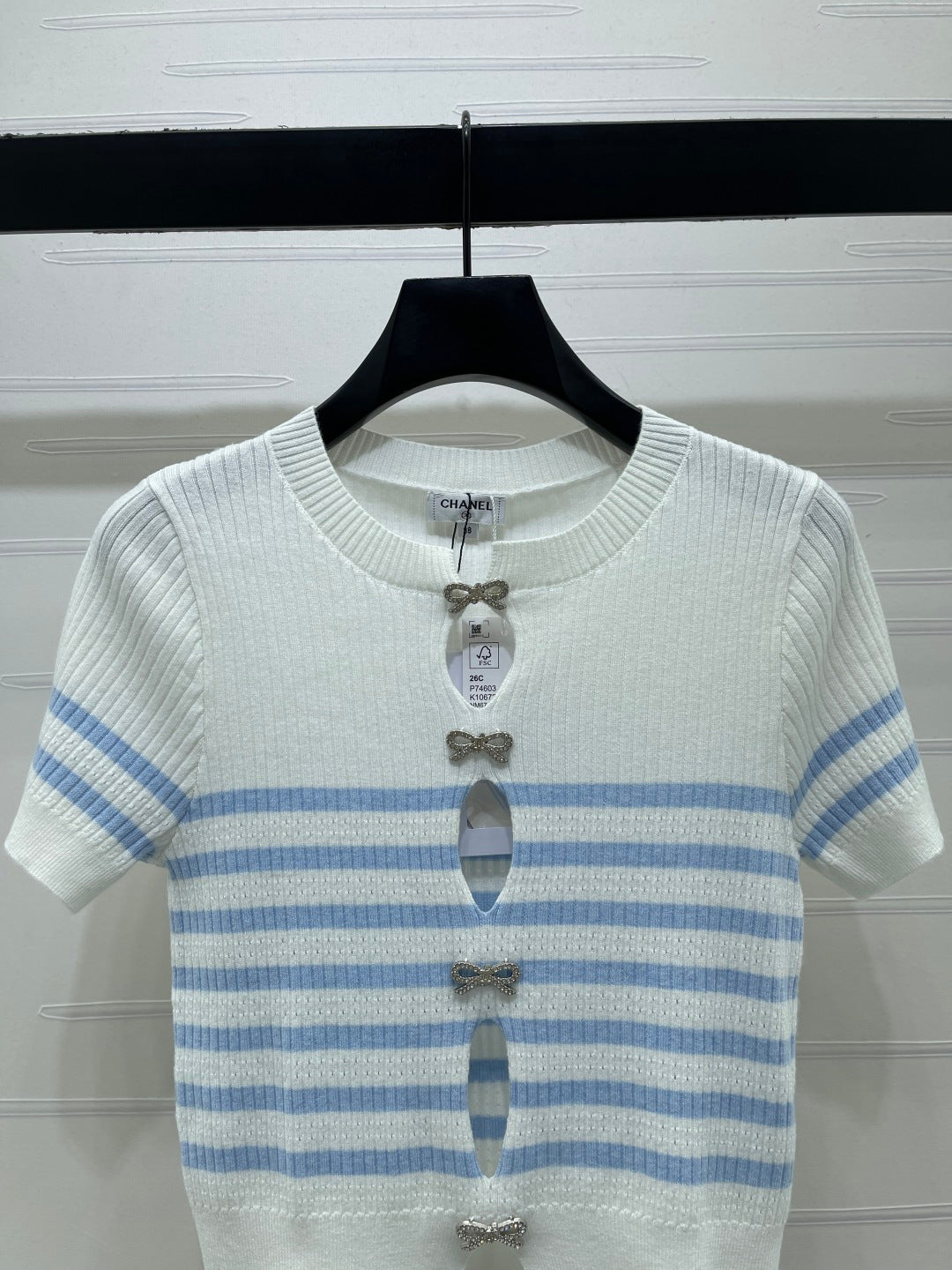 CHANEL 26S SHORT-SLEEVED KNIT SHIRT STYLE 1168