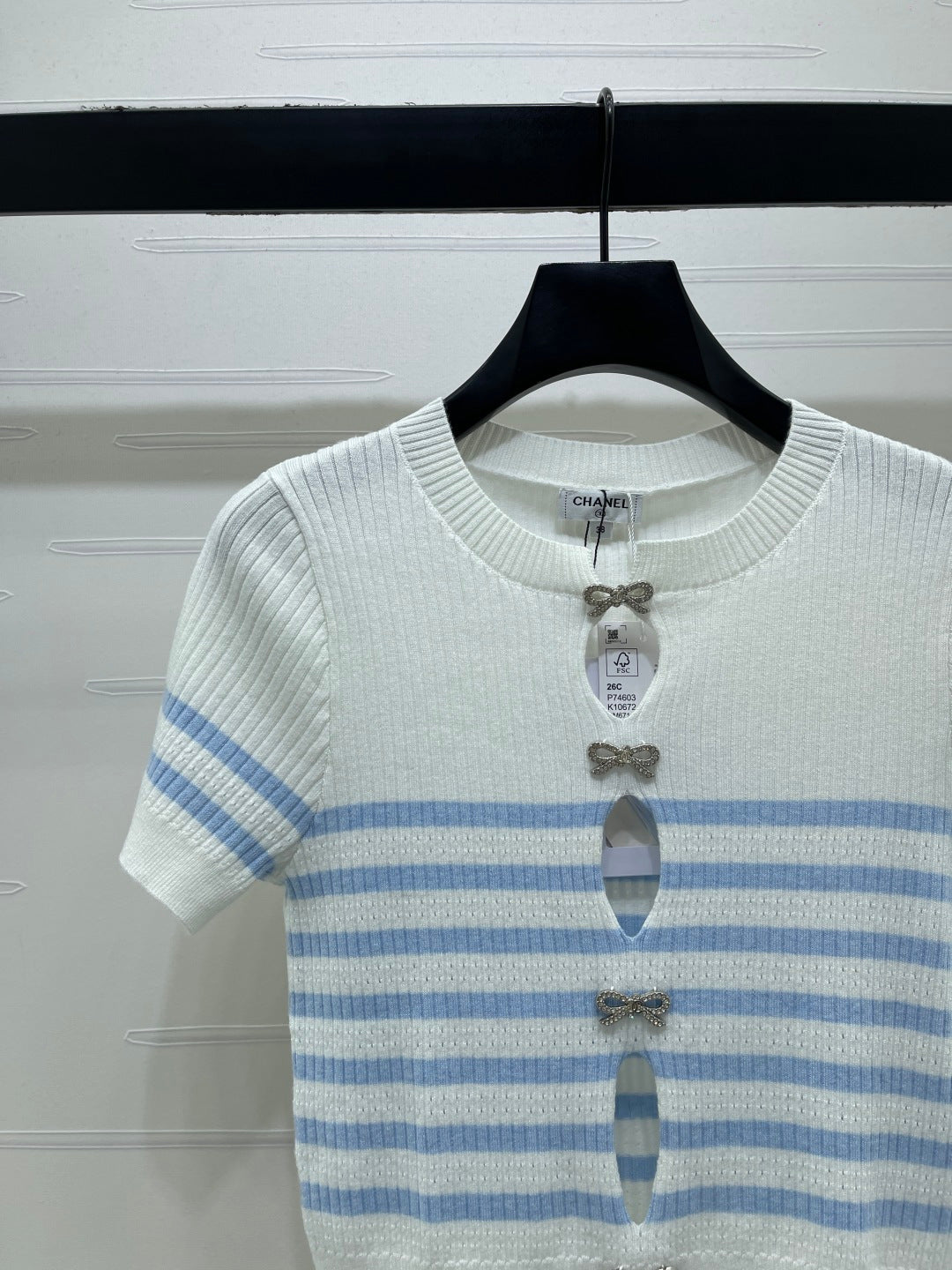 CHANEL 26S SHORT-SLEEVED KNIT SHIRT STYLE 1168