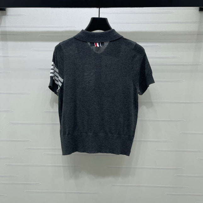 THOM 26S SHORT SLEEVE POLO KNIT TOP STYLE 257